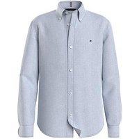 Tommy Hilfiger Boys Stretch Oxford Long Sleeve Shirt - Calm Blue