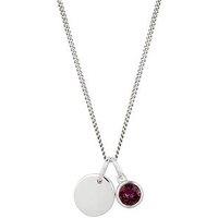 The Love Silver Collection Sterling Silver Engraveable Children'S Birthstone Pendant