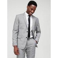 Very Man Slim Check Suit Jacket - Grey