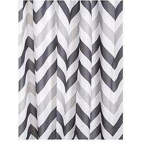 Croydex Two-Tone Chevron Shower Curtain