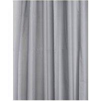 Croydex Plain Grey Textile Shower Curtain