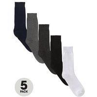 Everyday Plain Socks - White/Black/Charcoal/Grey Marl/Navy