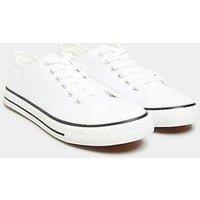 Long Tall Sally Canvas Low Trainer White