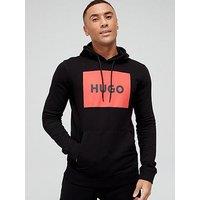 Hugo Duratschi Logo Pullover Hoodie - Black