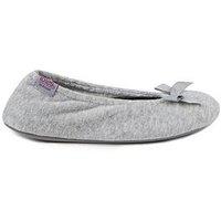 Totes Isotoner Terry Ballet With Pillowstep - Grey