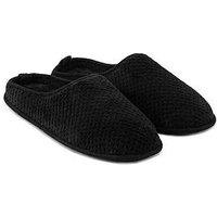 Totes Isotoner Popcorn Mule With 360 Comfort - Black