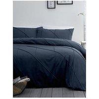 Serene Dart Navy Single Duvet Cover Set
