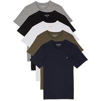 Jack & Jones Small Logo 5 Pack T-Shirt - Multi
