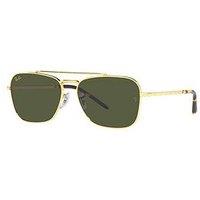 Ray-Ban New Caravan Legend Square Sunglasses - Gold