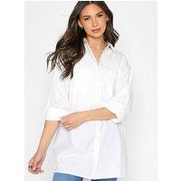 Long Tall Sally White Cotton Oversized Shirt