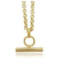 Rachel Jackson Chunky T-Bar Gold Necklace