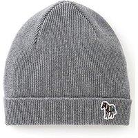 Ps Paul Smith Men'S Zebra Logo Knitted Beanie Hat - Grey