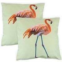Streetwize Accessories Outdoor Pair Of Solo Flamingo Scatter Cushions