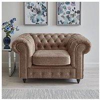 Very Home Laura Chesterfield Fabric Armchair - Grey - Fsc Certified