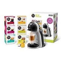 Nescafe Dolce Gusto Mini Me Automatic Coffee Machine Starter Kit By De'Longhi - Arctic Grey And Black Anthracite