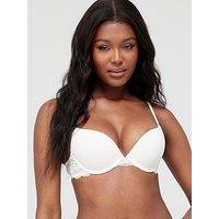 Dorina Rosa Lace Push Up Plunge Bra - White