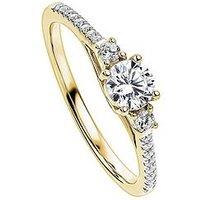 Created Brilliance Olivia Created Brilliance 9Ct Yellow Gold 0.45Ct Lab Grown Diamond Three Stone Ring