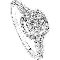 Created Brilliance Gemma Created Brilliance 9Ct White Gold 0.52Ct Lab Grown Diamond Halo Ring