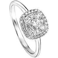 Created Brilliance Helen Created Brilliance 9Ct White Gold 0.50Ct Lab Grown Diamond Cluster Ring