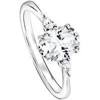 Created Brilliance Rebecca Created Brilliance 18Ct White Gold Oval And Pear 1Ct Lab Grown Diamond Ring