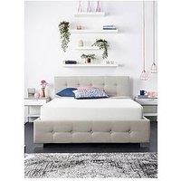 Aspire End Lift Up Linen Ottoman Bed - Natural