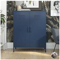 Dorel Home Bradford 2 Door Metal Storage Cabinet - Navy
