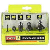 Ryobi Rakrbs5 5-Piece Router Cutters 6Mm Shank