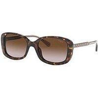 Coach Dark Tortoise Rectangle Sunglasses