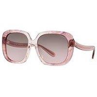 Coach Transparent Pink Square Sunglasses