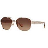 Coach Light Gold Pilot Sunglasses