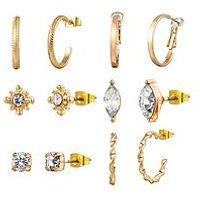 The Love Collection Gold Plated 6 Pack Earrings
