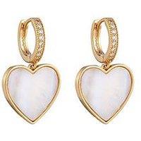 Gold Plated Heart Drop Earrings