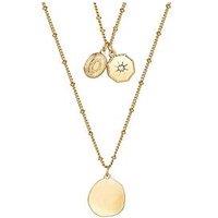 The Love Collection Gold Plated Double Layered Necklace