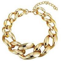 The Love Collection Gold Plated Chunky Chain Statement Necklace