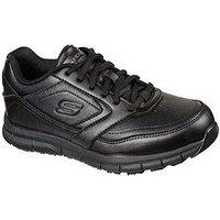Skechers Nampa Workwear Lace Up Athletic Trainer - Black