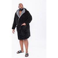 D555 Newquay 1 Super Soft Dressing Gown - Black