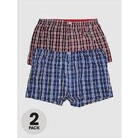 D555 Plaid Pack Of Two Woven Boxer Shorts - Multi