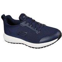 Skechers Squad Sr Slip On Athletic Workwear Trainer - Navy