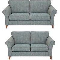 Very Home Willow 3 Seater + 2 Seater Tweed Sofa Set (Buy And Save!)