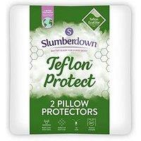 Slumberdown Teflon 2 Pack Pillow Protector - White