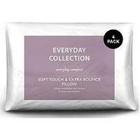 Everyday Soft Touch & Extra Bounce 4 Pack Pillows - White