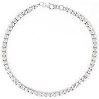 Say It With Tennis Bracelet With Cubic Zirconia Stones - Sterling Silver