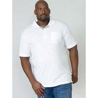 D555 Grant Pique Polo Shirt - White