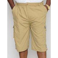 D555 Mason-Mason Elasticated Waist Drawcord Cargo Capri Pant - Sand