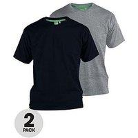 D555 Fenton Two Pack T-Shirts - Black/Grey