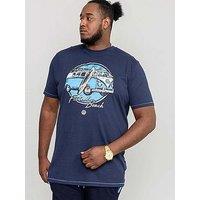 D555 Winterton Official Camper Van Printed T-Shirt - Navy