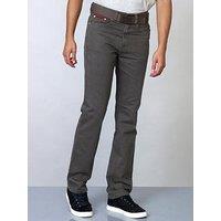 D555 Duke London Brian Original Fit Bedford Cord With Belt - Brown