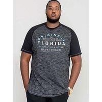 D555 Whitfield Florida Originals Raglan Sleeve Printed T-Shirt - Black