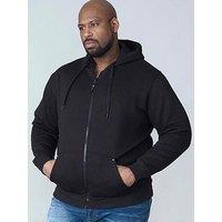 D555 Cantor-Rockford Zip Through Hoodie - Black