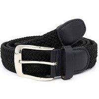 D555 Simon Stretch Braided Belt - Black